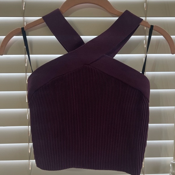 Babaton Ribbed Halter Crop Top - Picture 1 of 2
